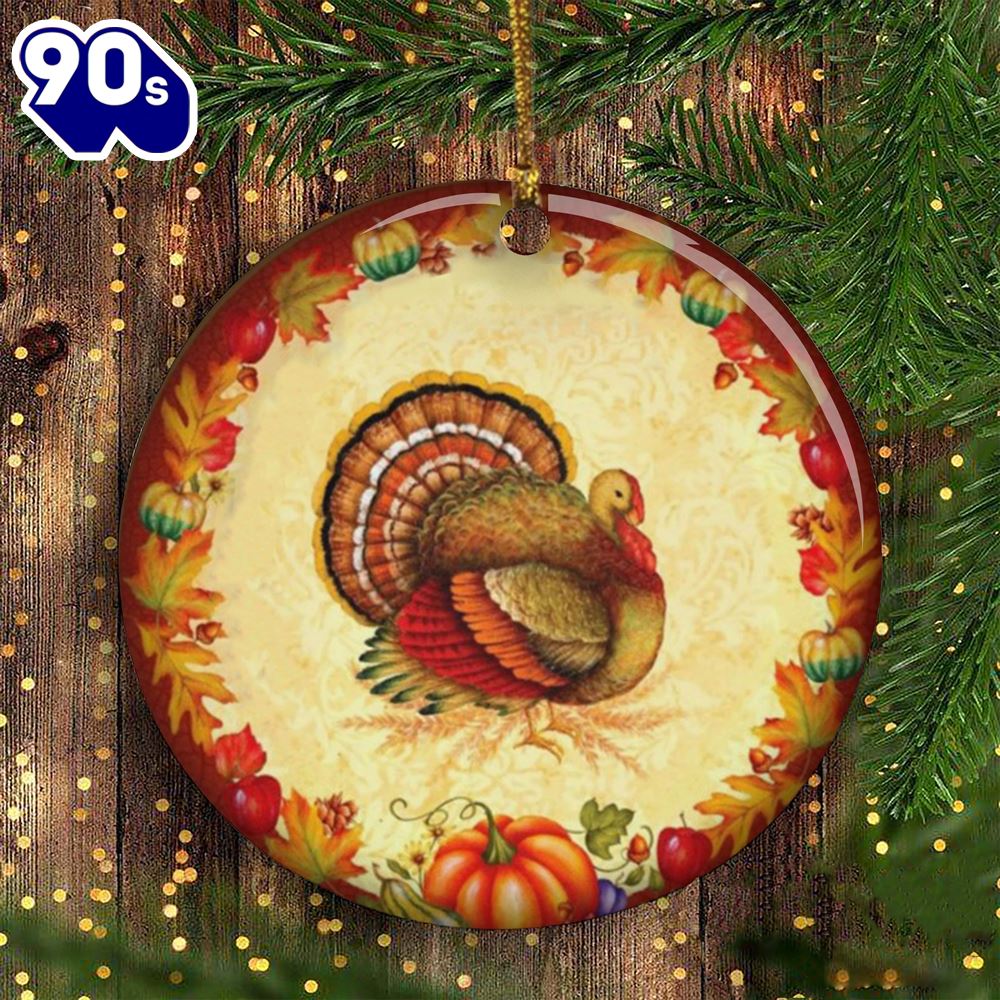 Turkey Thanksgiving Christmas Ornament Vintage Autumn Designs Gifts For Parents Home Decor