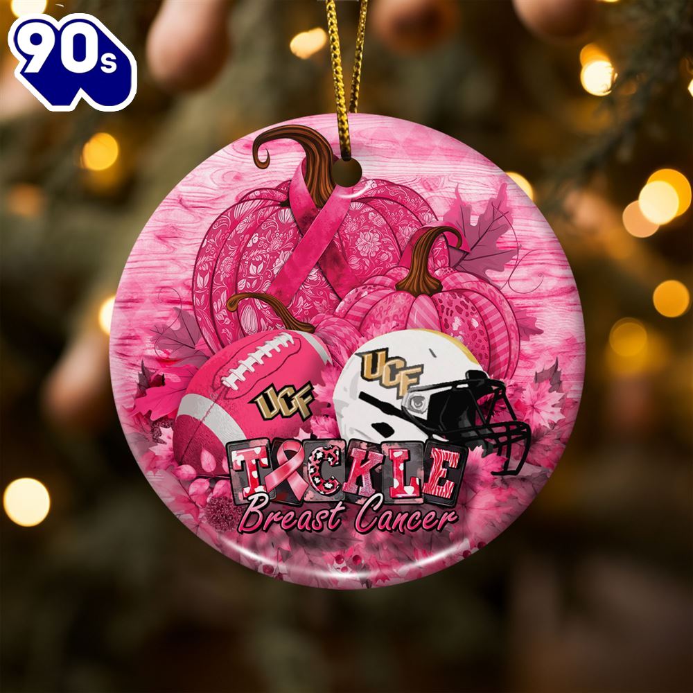 UCF Knights Breast Cancer And Sport Team Ceramic Ornament UCF Knights Breast Cancer And Sport Team Ceramic Ornament
