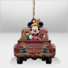 Washington Commanders Mickey Mouse Christmas Wood Ornament