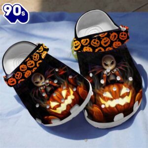 Angry Pumpkin Clogs Shoes Halloween…