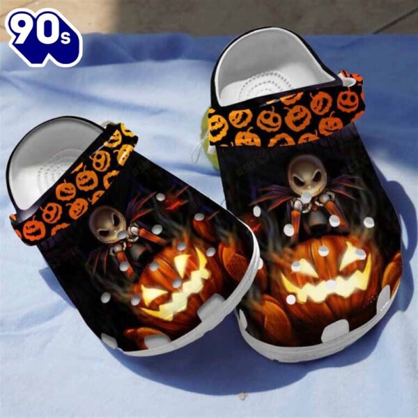 Angry Pumpkin Clogs Shoes Halloween Gifts For Friends