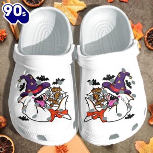 Angry Shark Witch Shoes – Happy Halloween Clog Birthday Gift For Men Women