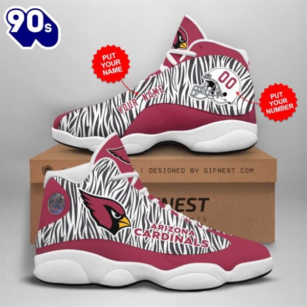 Arizona Cardinals Custom Name Number Air Jordan 13 Shoes