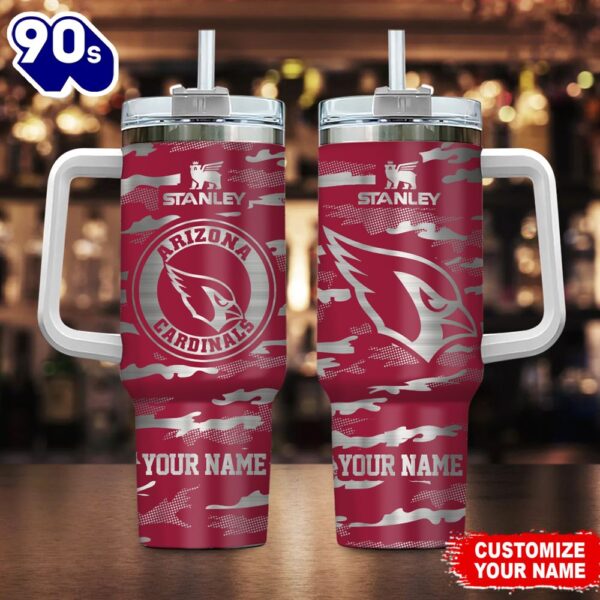 Arizona Cardinals-NFL Personalized New Camo Pattern Stanley Tumbler 40oz