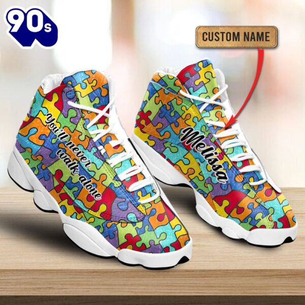 Autism Puzzle You’ll Never Walk Alone Custom Name Jd13 Shoes