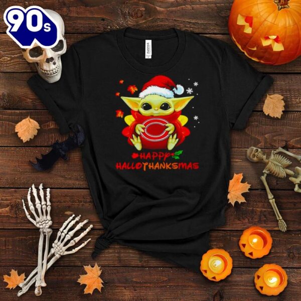 Baby Yoda Chicago Bears Happy Hallothanksmas Shirt