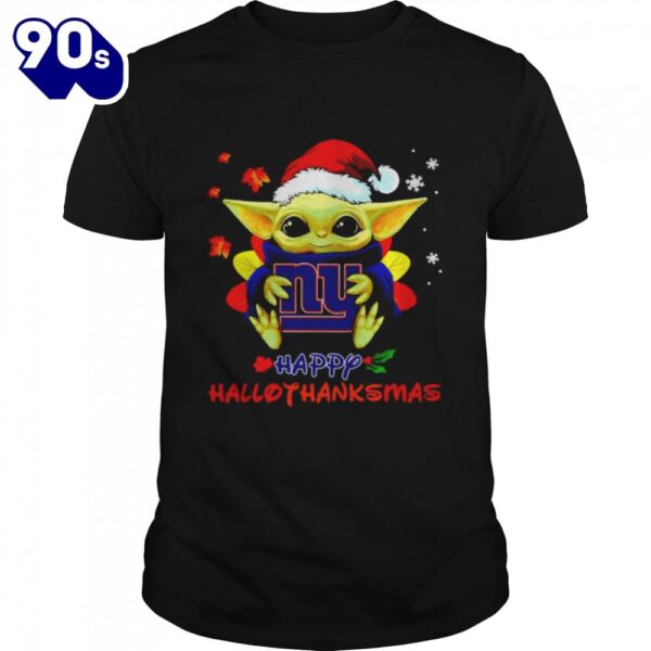 Baby Yoda Giants Happy Hallothanksmas Shirt