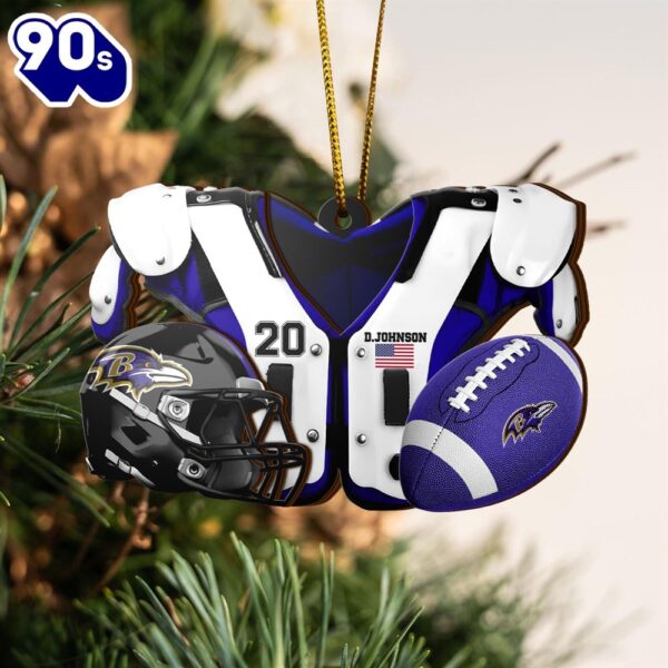 Baltimore Ravens Layered Piece Wooden Ornament Custom Sport Hanging Decorations