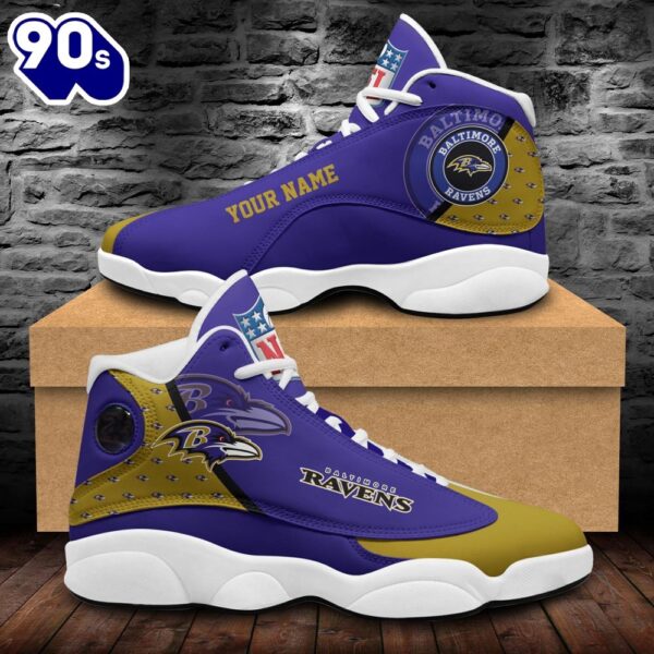 Baltimore Ravens Shoes Custom Your Name Jordan 13 Shoes