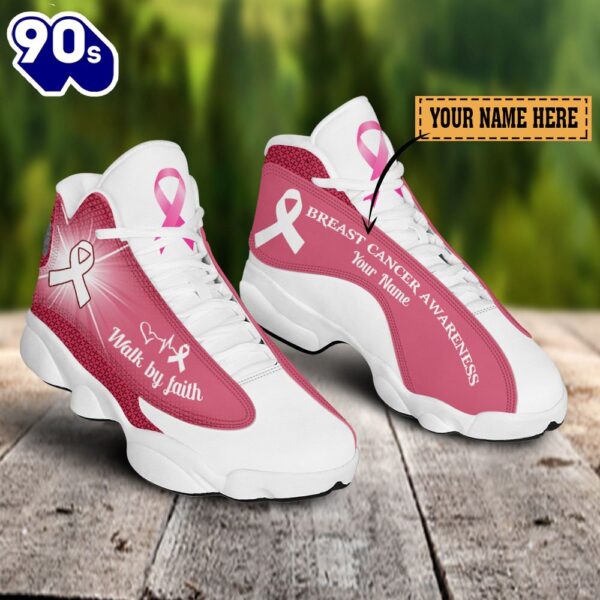 Breast Cancer Awareness Walk By Faith Custom Name Jd13 Shoes