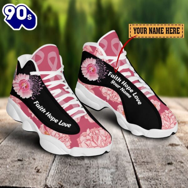 Breast Cancer Faith Hope Love Custom Name Jd13 Shoes