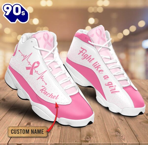 Breast Cancer Fight Like A Girl Custom Name Jd13 Shoes