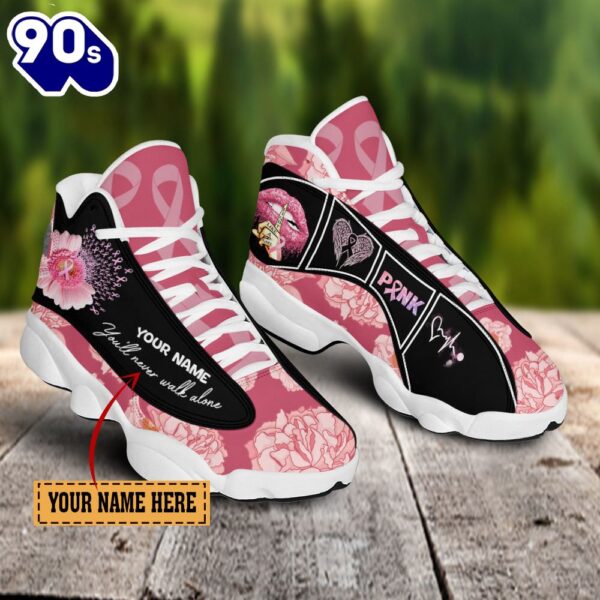 Breast Cancer You’ll Never Walk Alone Flower Custom Name Jd13 Shoes