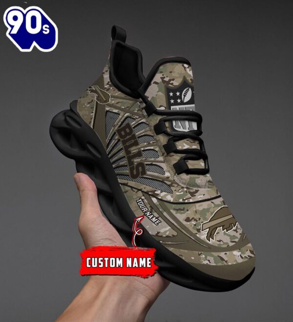 Buffalo Bills NFL Personalized Camo Max Soul Shoes