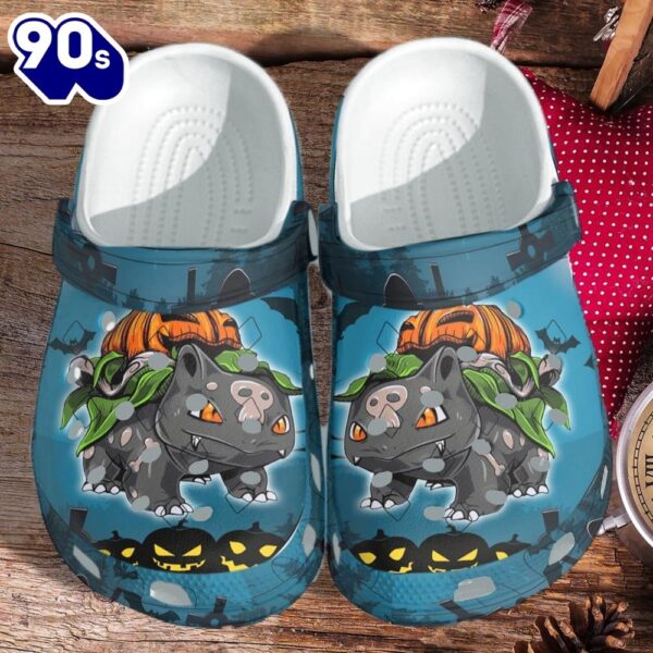 Bulbasaur Pumpkin Halloween Shoes – Anime Outdoor Shoes Gifts