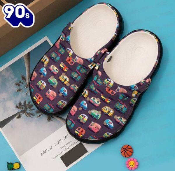 Camping Camper Van Car 15 Personalized Gift For Lover Rubber clog Shoes Comfy Footwear