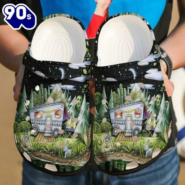 Camping Tropical Forest 13 Personalized Gift For Lover Rubber clog Shoes Comfy Footwear