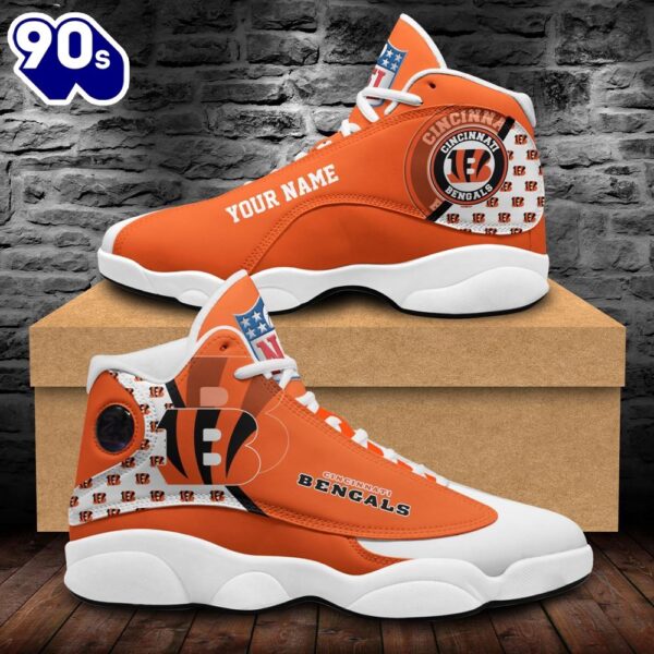 Cincinnati Bengals Shoes Custom Your Name Jordan 13 Shoes