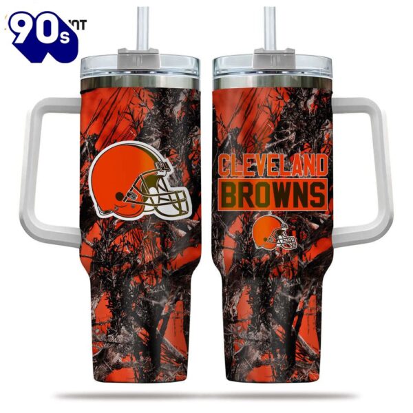 Cleveland Browns NFL Hunting Personalized Stanley Tumbler 40oz