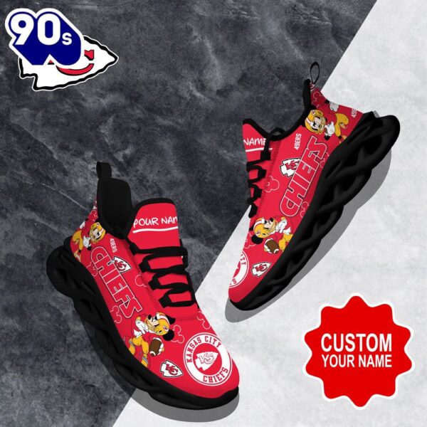 Custom Name Mickey Kansas City Chiefs Clunky Shoes