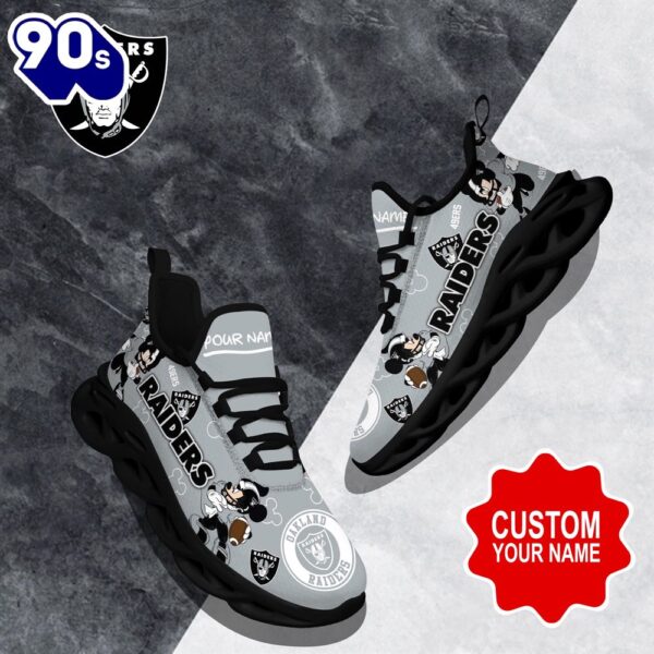 Custom Name Mickey Las Vegas Raiders Clunky Shoes