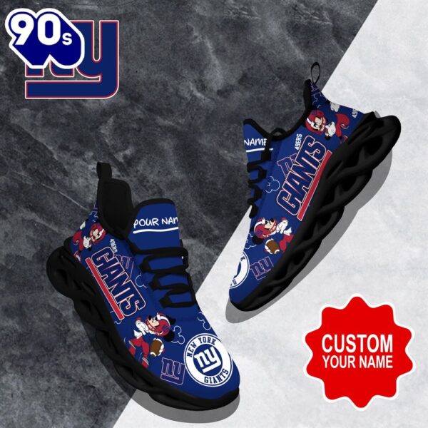 Custom Name Mickey New York Giants Clunky Shoes