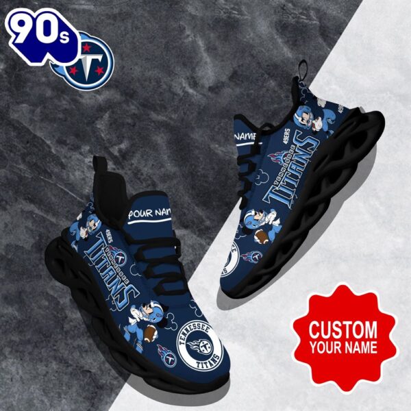 Custom Name Mickey Tennessee Titans Clunky Shoes