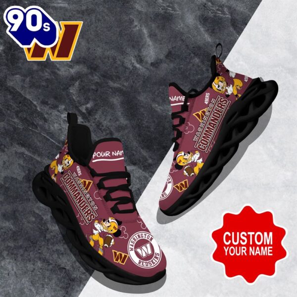 Custom Name Mickey Washington Commanders Clunky Shoes