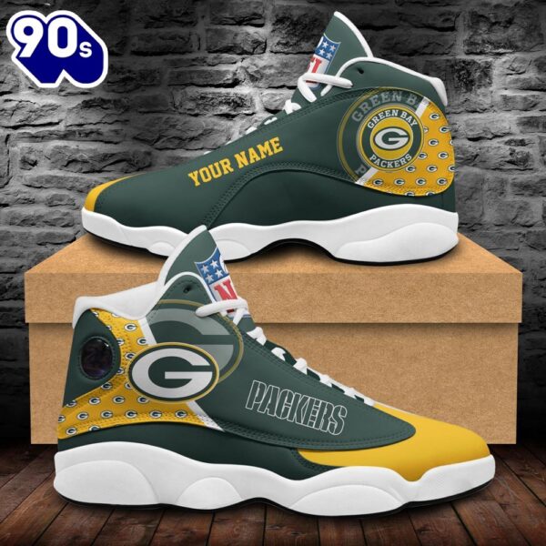 Green Bay Packers Shoes Custom Your Name Jordan 13 Shoes