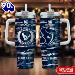 Houston Texans-NFL Personalized New Camo Pattern Stanley Tumbler 40oz