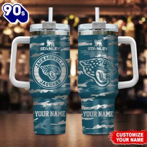 Jacksonville Jaguars-NFL Personalized New Camo Pattern Stanley Tumbler 40oz