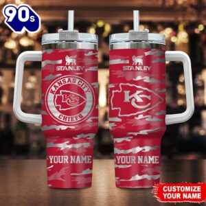 Kansas City Chiefs-NFL Personalized New Camo Pattern Stanley Tumbler 40oz