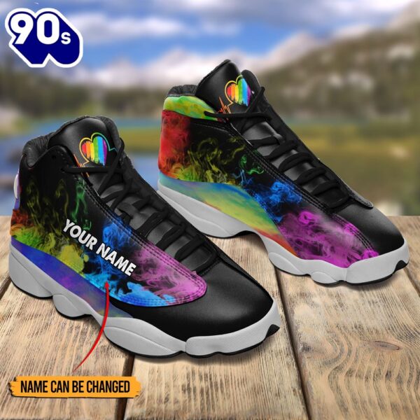 Lgbt Heart Beat Custom Name Jd13 Shoes