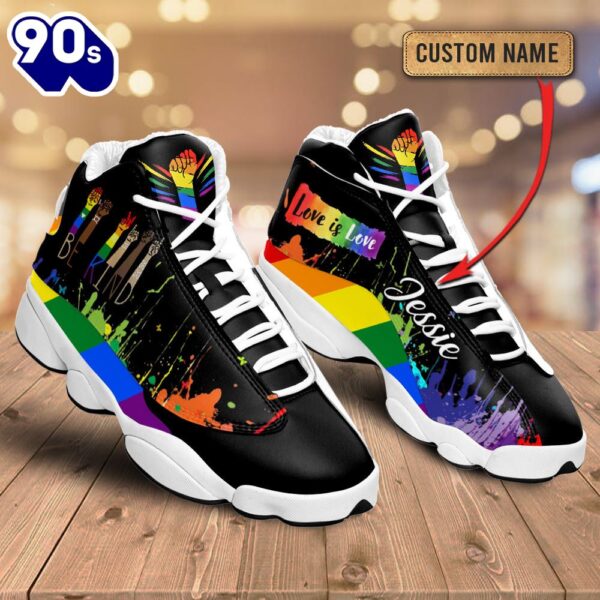 Lgbt Love Is Love Be Kind Custom Name Jd13 Shoes