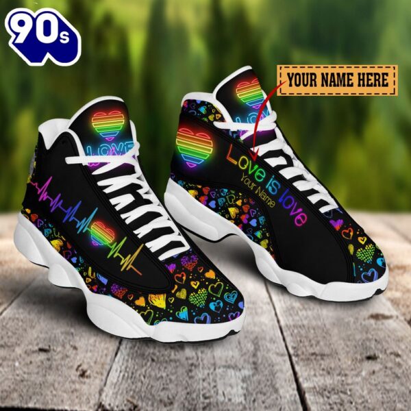 Lgbt Love Is Love Heart Beat Custom Name Jd13 Shoes