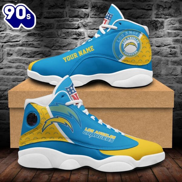 Los Angeles Chargers Shoes Custom Your Name Jordan 13 Shoes