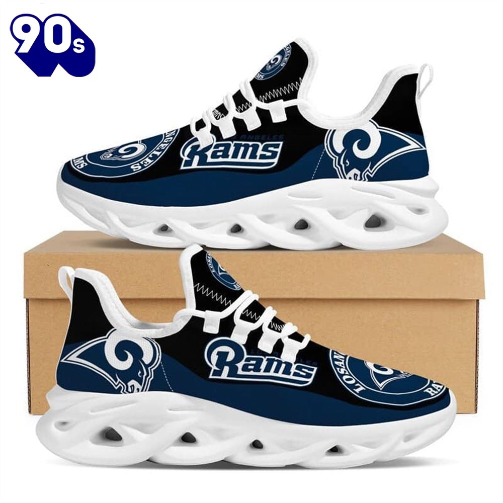 Los Angeles Rams NFL Max Soul Shoes Clunky Shoes Running Adults Sports Sneakers Gift Los Angeles Rams NFL Max Soul Shoes Clunky Shoes Running Adults Sports Sneakers Gift