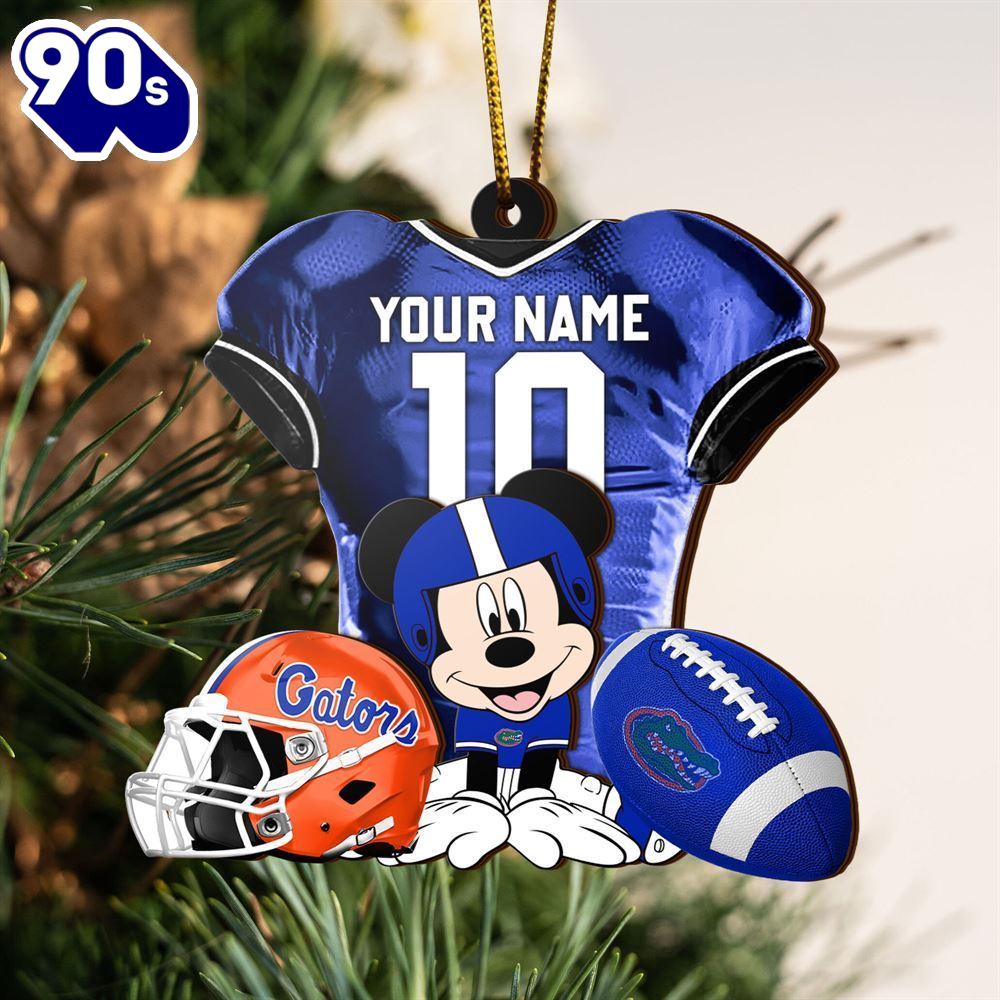Ncaa Florida Gators Mickey Mouse Christmas Ornament Custom Your Name And Number Ncaa Florida Gators Mickey Mouse Christmas Ornament Custom Your Name And Number