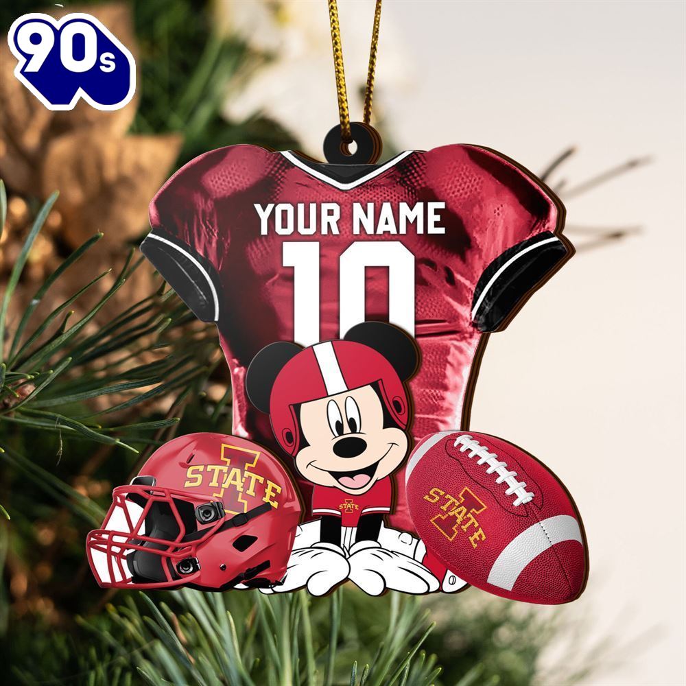 Ncaa Iowa State Cyclones Mickey Mouse Christmas Ornament Custom Your Name And Number Ncaa Iowa State Cyclones Mickey Mouse Christmas Ornament Custom Your Name And Number