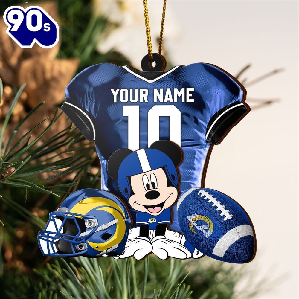 Ncaa Los Angeles Rams Mickey Mouse Christmas Ornament Custom Your Name And Number Ncaa Los Angeles Rams Mickey Mouse Christmas Ornament Custom Your Name And Number