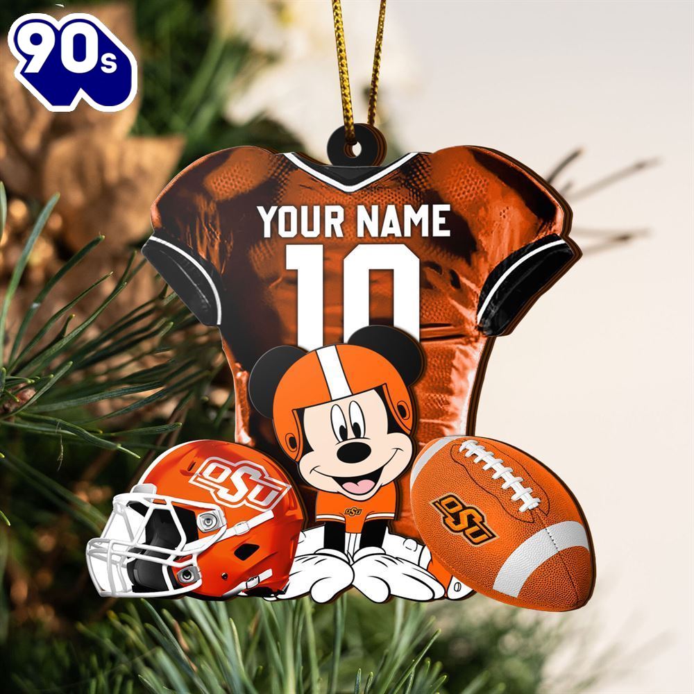 Ncaa Oklahoma State Cowboys Mickey Mouse Christmas Ornament Custom Your Name And Number Ncaa Oklahoma State Cowboys Mickey Mouse Christmas Ornament Custom Your Name And Number