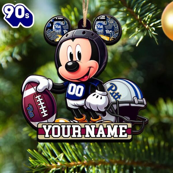 Ncaa Pittsburgh Panthers Mickey Mouse Ornament Personalized Your Name