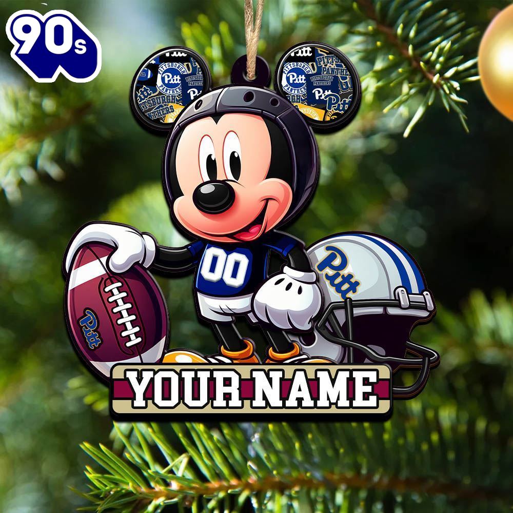 Ncaa Pittsburgh Panthers Mickey Mouse Ornament Personalized Your Name Ncaa Pittsburgh Panthers Mickey Mouse Ornament Personalized Your Name