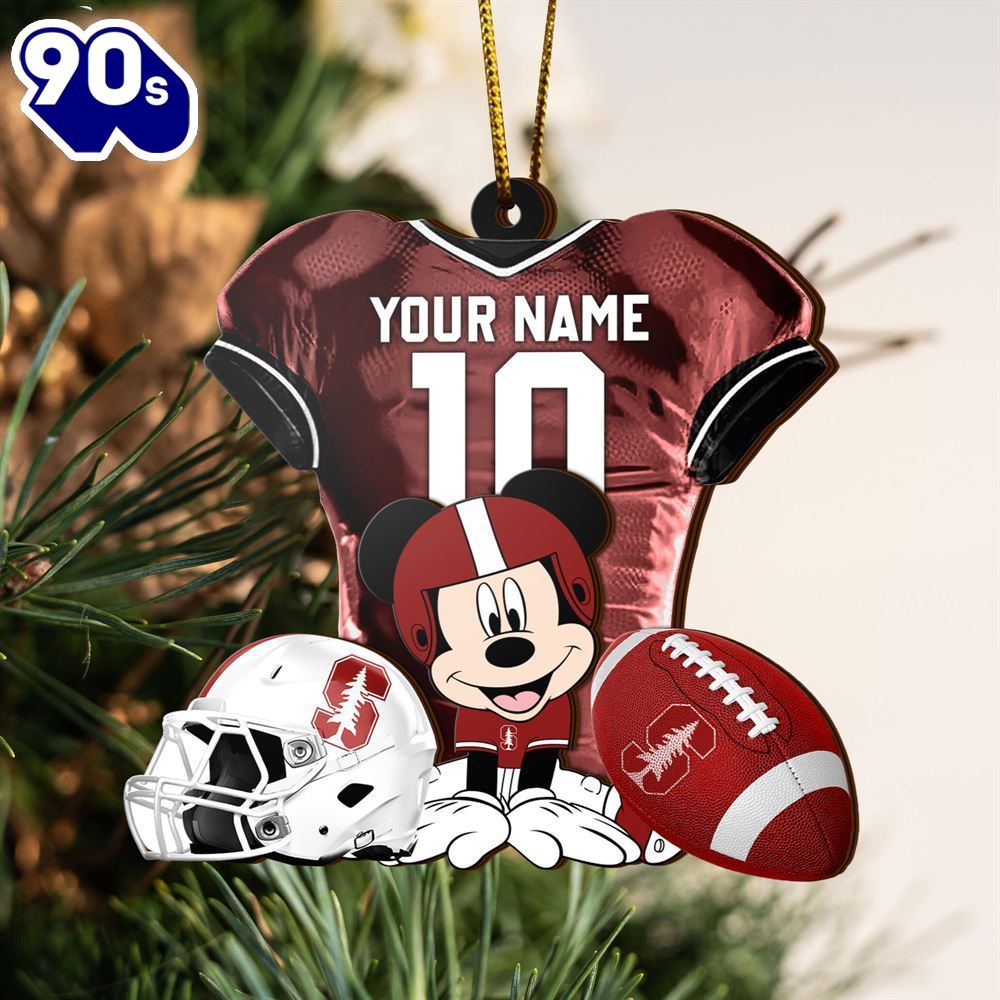 Ncaa Stanford Cardinal Mickey Mouse Christmas Ornament Custom Your Name And Number Ncaa Stanford Cardinal Mickey Mouse Christmas Ornament Custom Your Name And Number