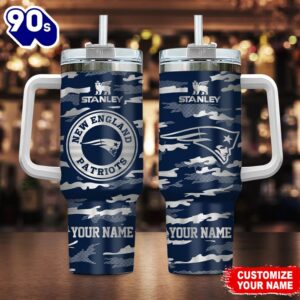 New England Patriots-NFL Personalized New Camo Pattern Stanley Tumbler 40oz