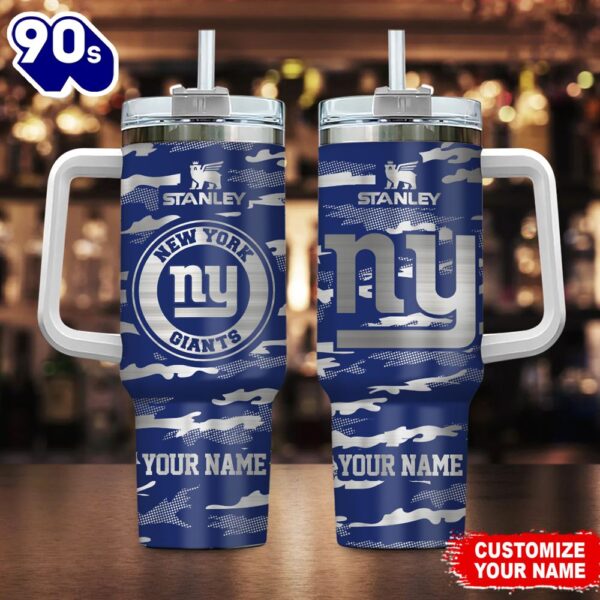 New York Giants-NFL Personalized New Camo Pattern Stanley Tumbler 40oz