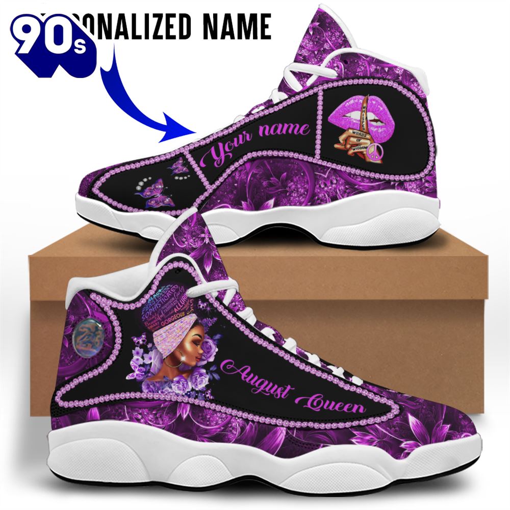 Personalized Name August Girl Jordan 13 Shoes Personalized Name August Girl Jordan 13 Shoes