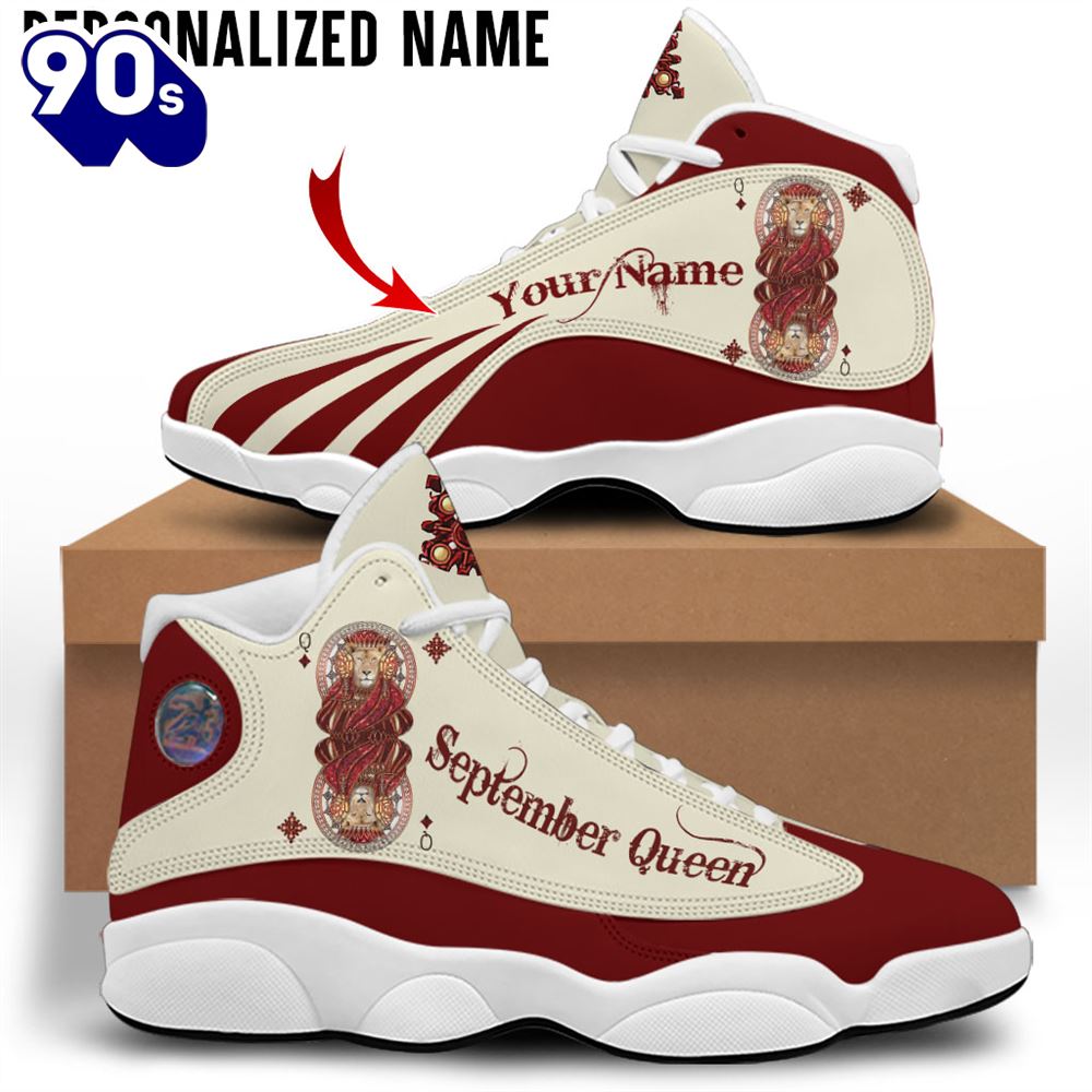 Personalized Name September Queen Jordan 13 Shoes Personalized Name September Queen Jordan 13 Shoes