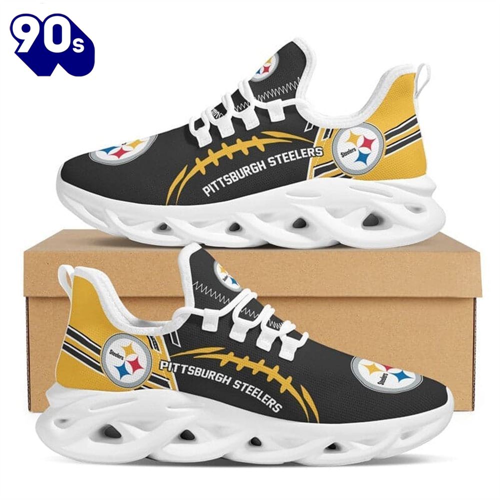 Pittsburgh Steelers NFL Max Soul Shoes Clunky Shoes Running Adults Sports Sneakers Gift Pittsburgh Steelers NFL Max Soul Shoes Clunky Shoes Running Adults Sports Sneakers Gift