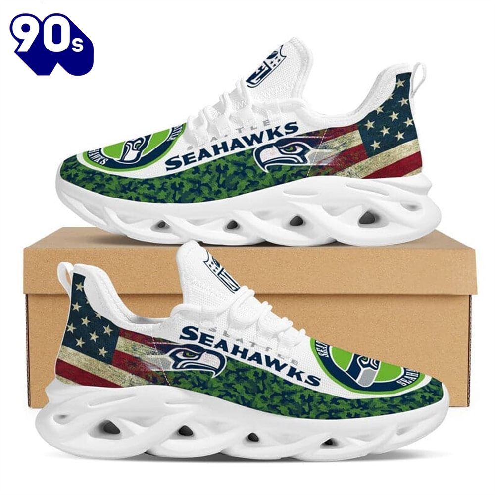 Seattle Seahawks NFL Max Soul Shoes Clunky Shoes Running Adults Sports Sneakers Gift Seattle Seahawks NFL Max Soul Shoes Clunky Shoes Running Adults Sports Sneakers Gift